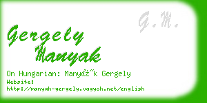 gergely manyak business card